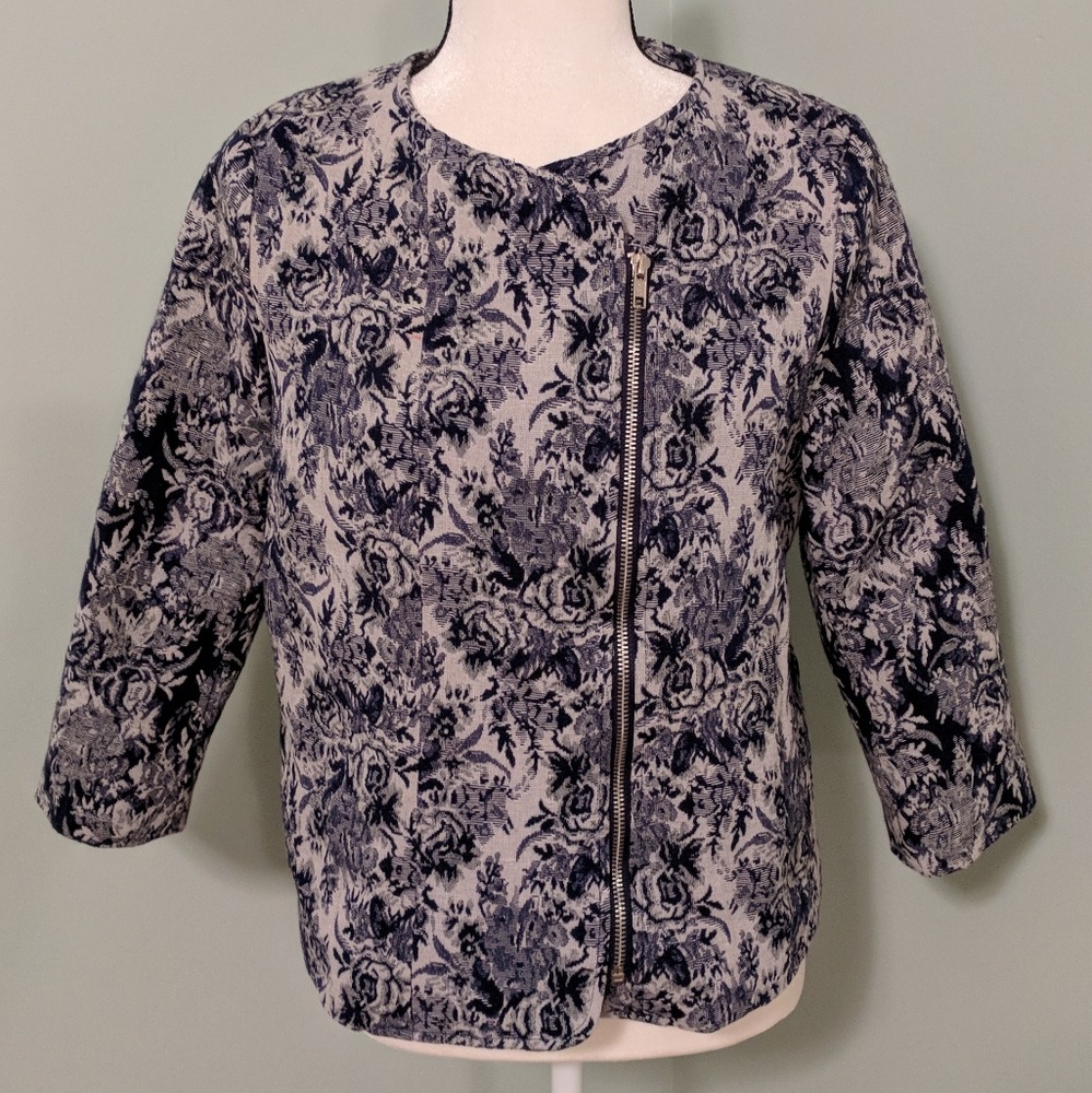NWT Sabine zip-up blazer jacket fully lined size L